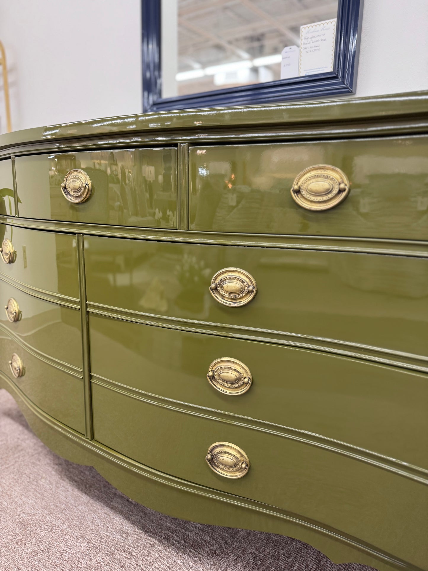 High Gloss Serpentine Dresser - Available at The Met